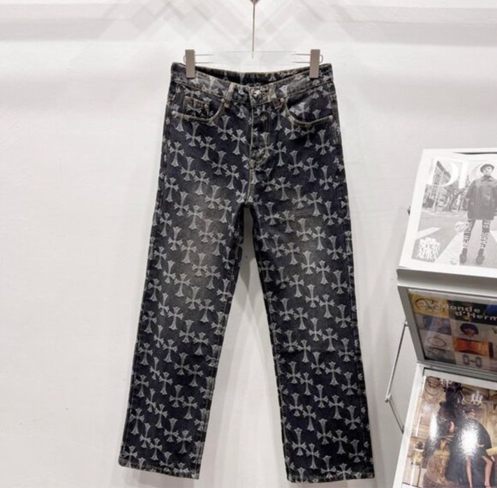 сиви дънки Chrome hearts