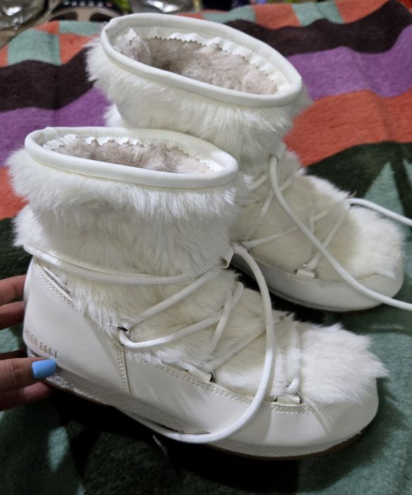 Moon Boot оригинални дамски апрески естествена кожа и еко косъм 38 ном