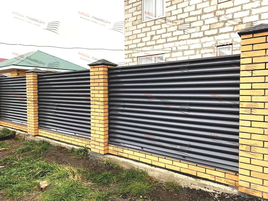 Забор жалюзи горизонтальный