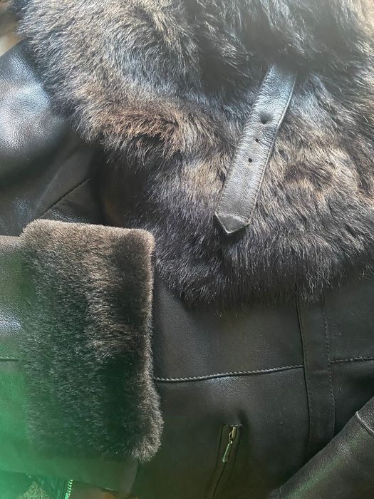 Дубленка женская черная