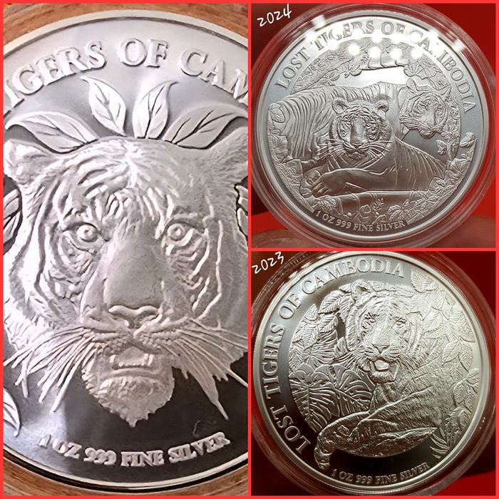 Laos Croatia Cambogia monede lingou argint 999