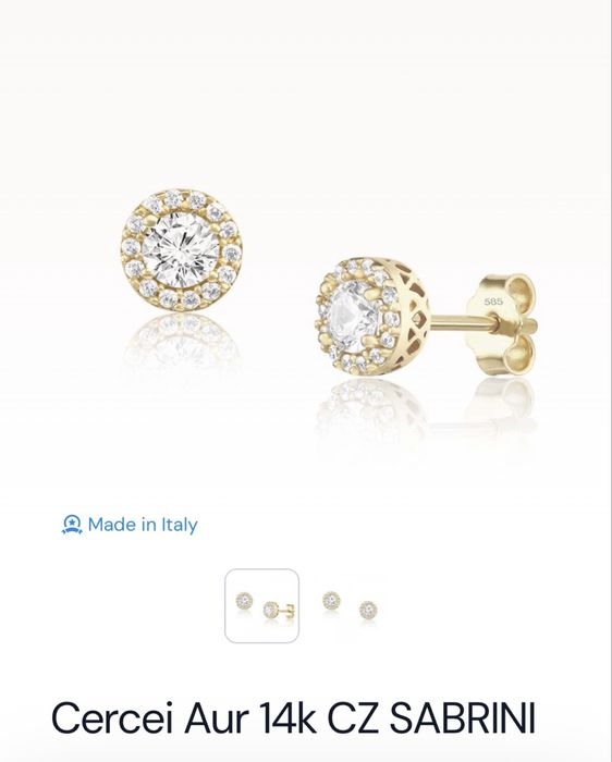 Cercei Aur 14k CZ SABRINI