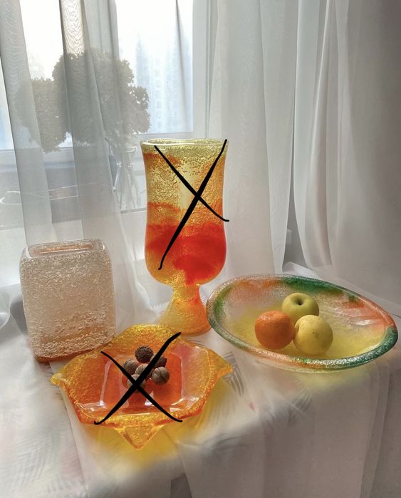 Фруктовница ладья и ваза