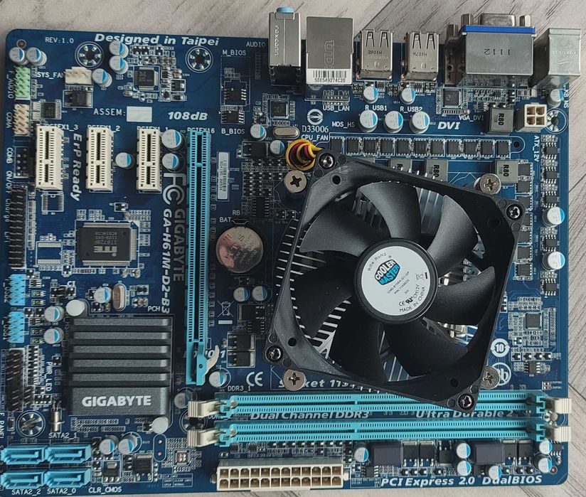 Материнская плата Н61 LGA1155+проц+кулер