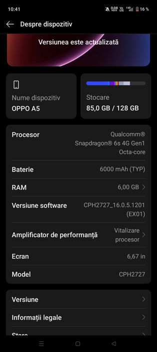 Oppo A5 4g RAM 6gb