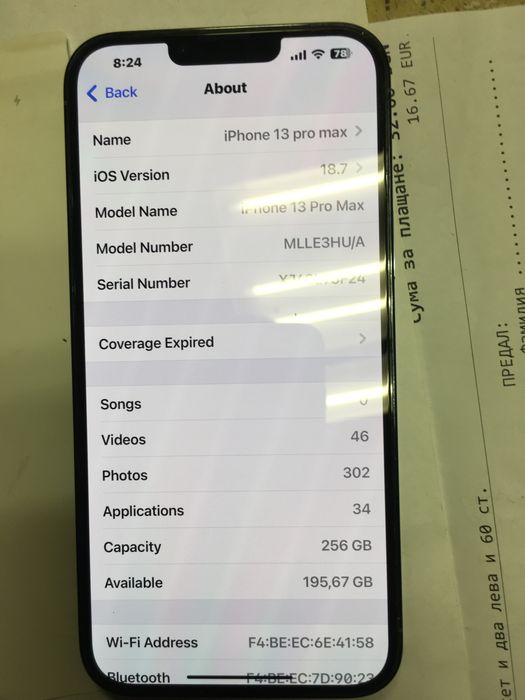 Iphone 13 pro max 256gb