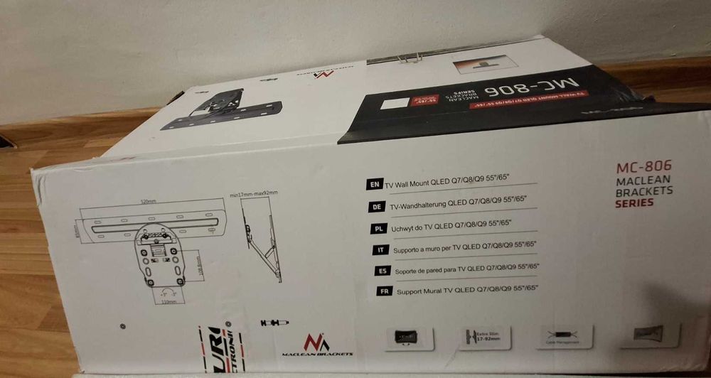 Suport TV NO GAP MACLEAN MC-806 dedicat televizoarelor SAMSUNG QLED