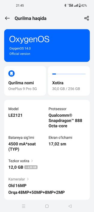 OnePlus 9 Pro 5G  Telifon sotiladi