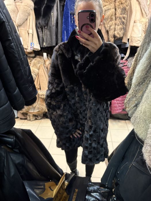 Палто от естествен косъм и алпака