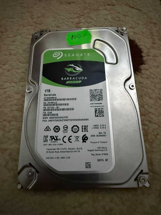 HDD Seagate Barracuda 1TB 100% health