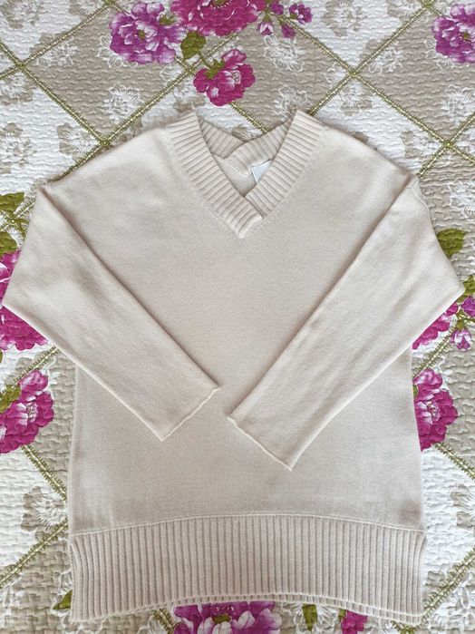 Pulover crem lana casmir Allude