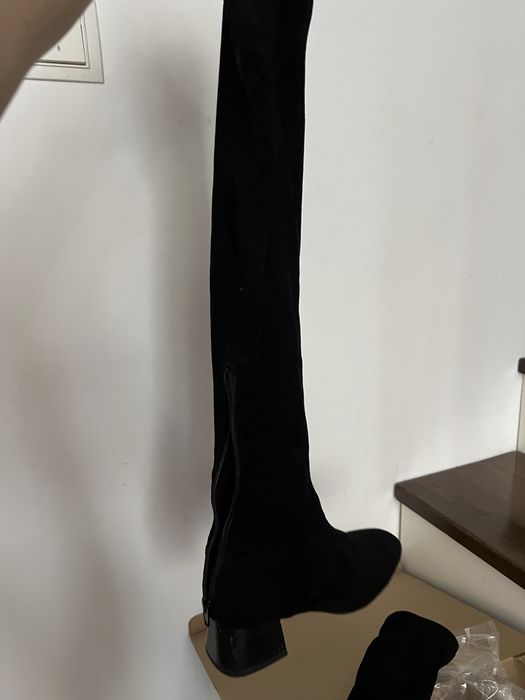 Ghete massimo dutti piele naturala- cizme mango