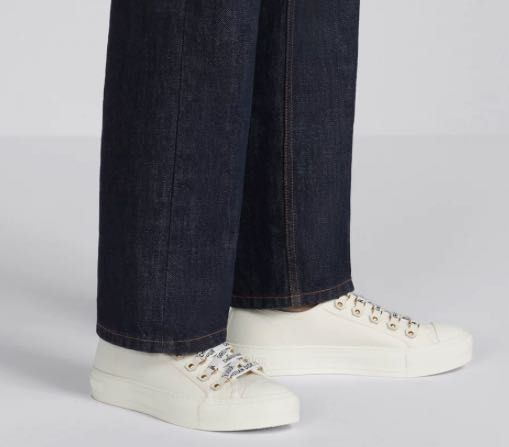 Walk'n'Dior Sneaker, White Cotton Canvas/ Диор Обувки, Бели