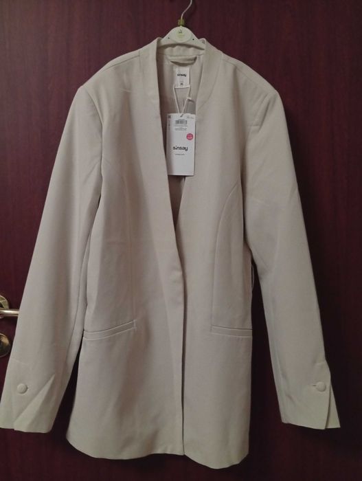 Vând sacou Sinsay damă turcoaz/ alb