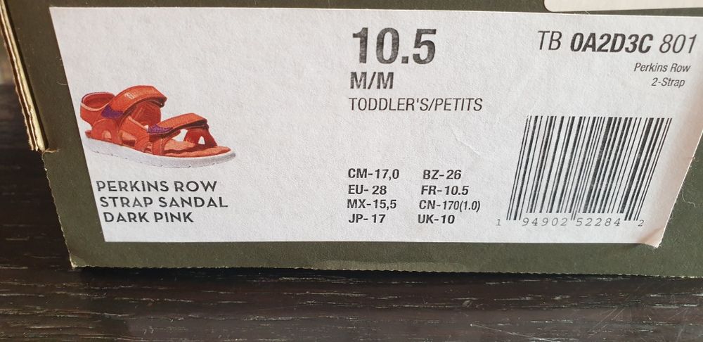 Сандали за момиче- Timberland / Perkins row/,28 номер,17см.стелка