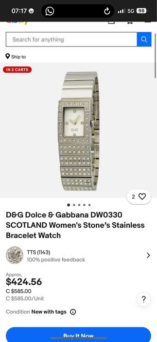 Ceas dama original Dolce  & Gabbana DW0330 Scotland