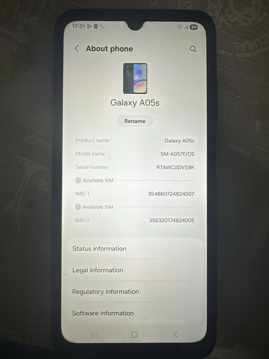 sam A05s ,128gb ,4 gb ram