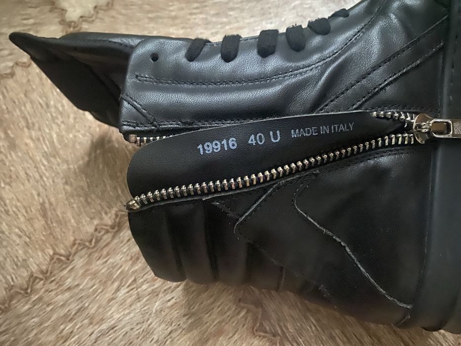 Triple black geobaskets rick owens