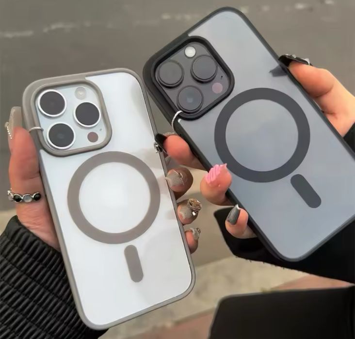 Iphone 16E 16 PRO PLUS PRO MAX Husa Magsafe Spate Clar Margine Silicon