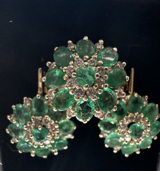 Изумрудный золотой набор