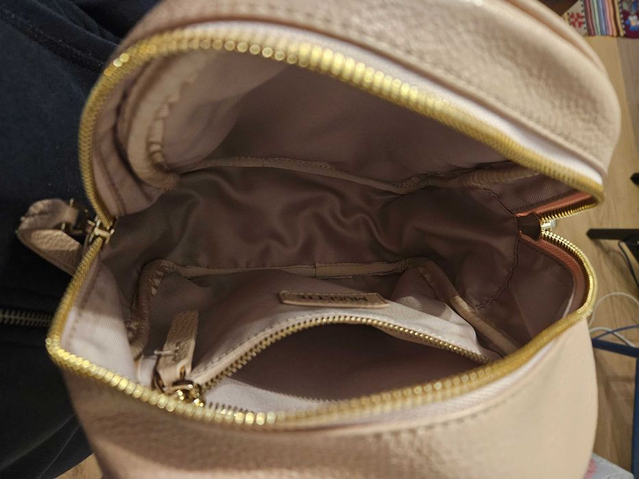 Rucsac Musette piele roz-nude