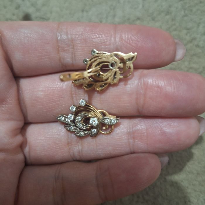 Золотые серьги, брилианты