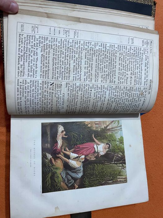 Biblia / Biblie veche , coperta  piele, engleza , 1876