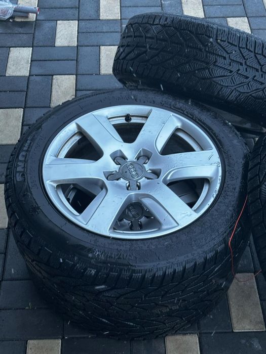 Jante set si Cauciucuri iarna, stare foarte buna