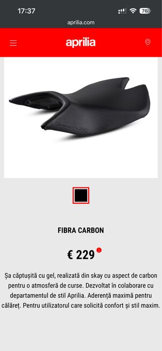 Sa comfort Aprilia RS660/Tuono 660