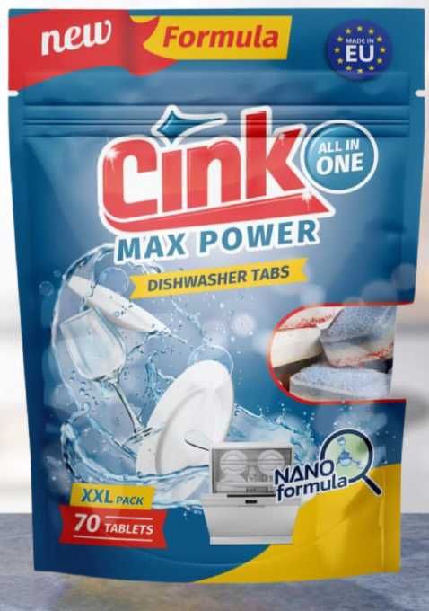 Таблетки для посудомоечной машины Cink, 40 шт и 70 шт