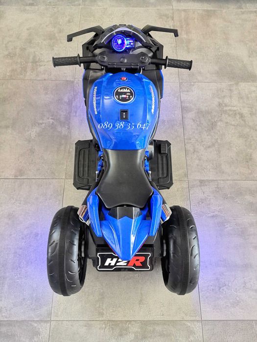 ТОП ЦЕНА!НОВО!Акумулаторен мотор с 3 гуми Ninja BLUE с 12V батерия,USB