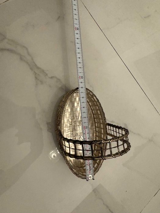 cosulet argintat pt depozitat bijuterii vas cristal Quist WMF Germania