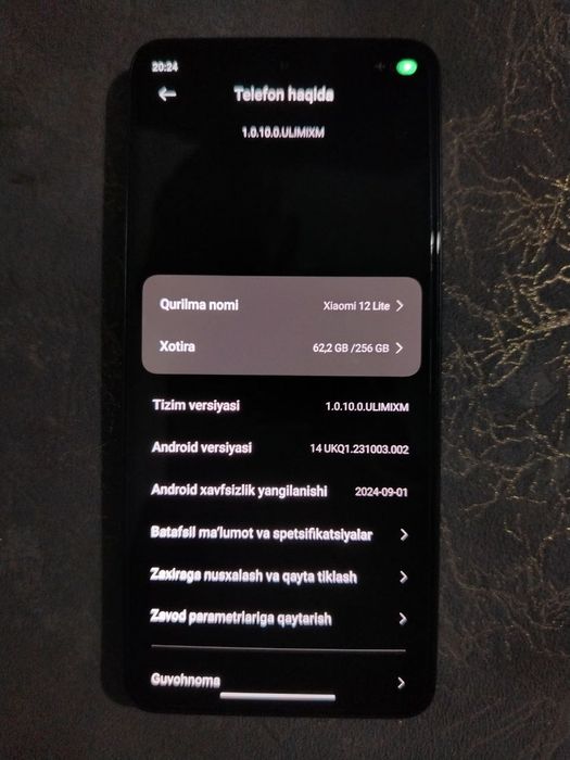 Xiomi 12 lite sotiladi!!