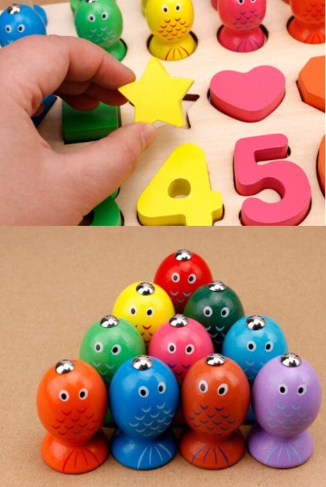 НОВО! Образователно-занимателна дървена игра 4в1 ниски цени!