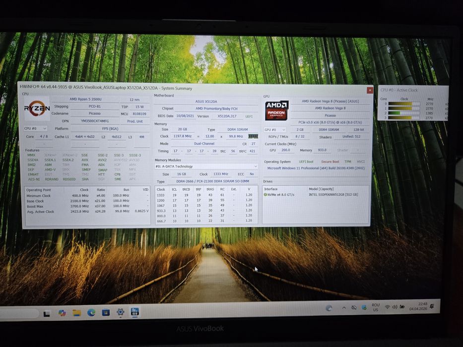 Laptop VivoBook Ryzen 5 ca nou