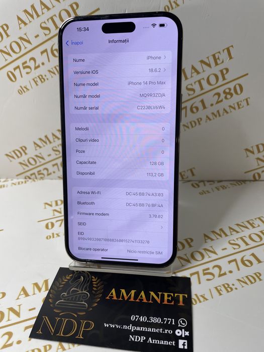 NDP Amanet Braila Iphone 14 Pro Max (47372)