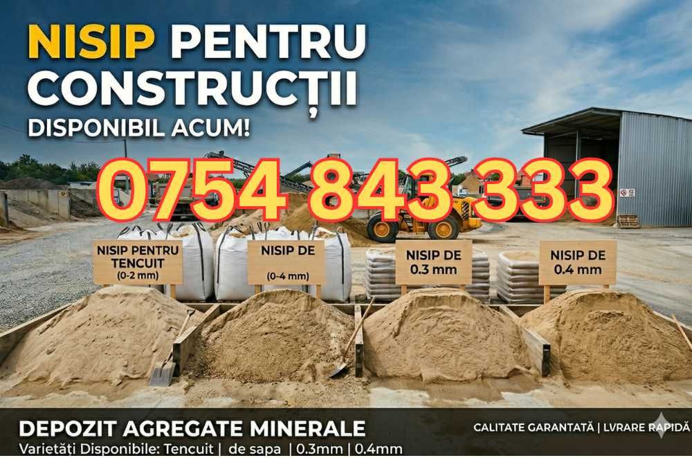 Nisip IASI, nisip spalat, nisip sapa, nisip tencuit - SUNATI ACUM!