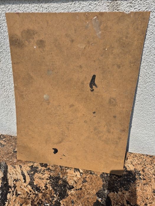 Vând tablou pictat manual de pictorul Tomescu pe placaj  rumegus lemn