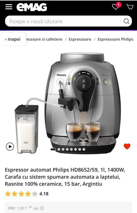 Espressor automat Philips / Aparat de Cafea