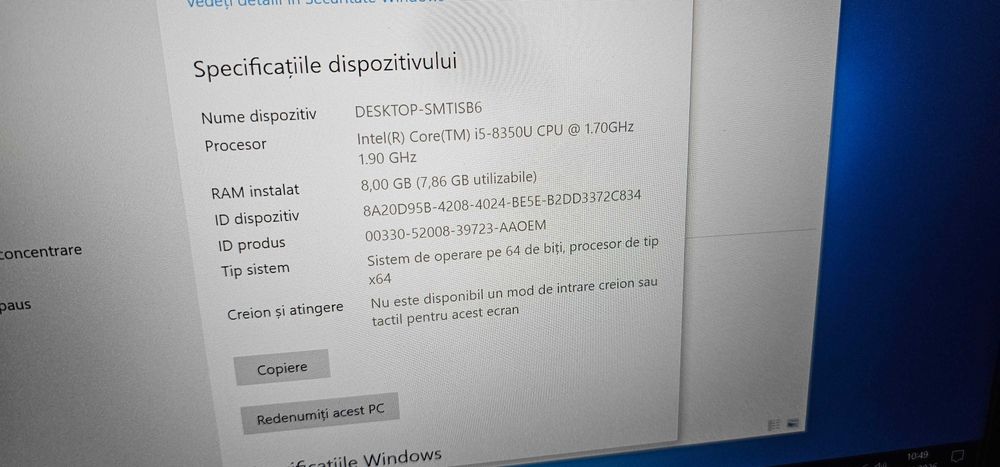 laptop Dell Latitude 5490 i5 8th Gen/ 8 Gb DDR4/ SSD 256 gb