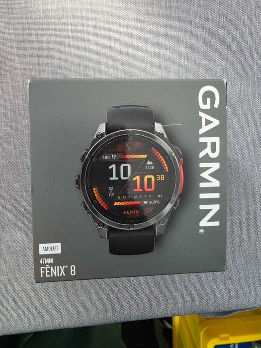 Smartwatch GARMIN Fenix 8, 47mm, AMOLED, Glass, Otel inoxidabil, GPS, Android/iOS, Slate Gray Black