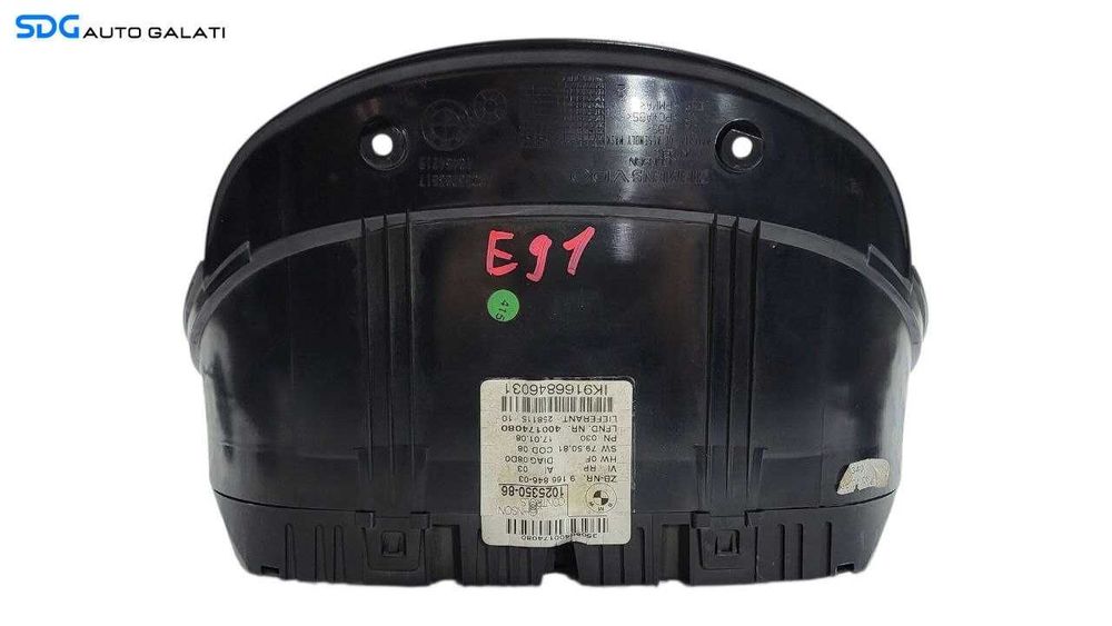 Ceas Ceasuri Cluster Instrumente Bord BMW Seria 3 E90 E91 2.0 Diesel 2004 - 2011 Cod 9166846-03 1025350-86 IK9166846031 [L7626]