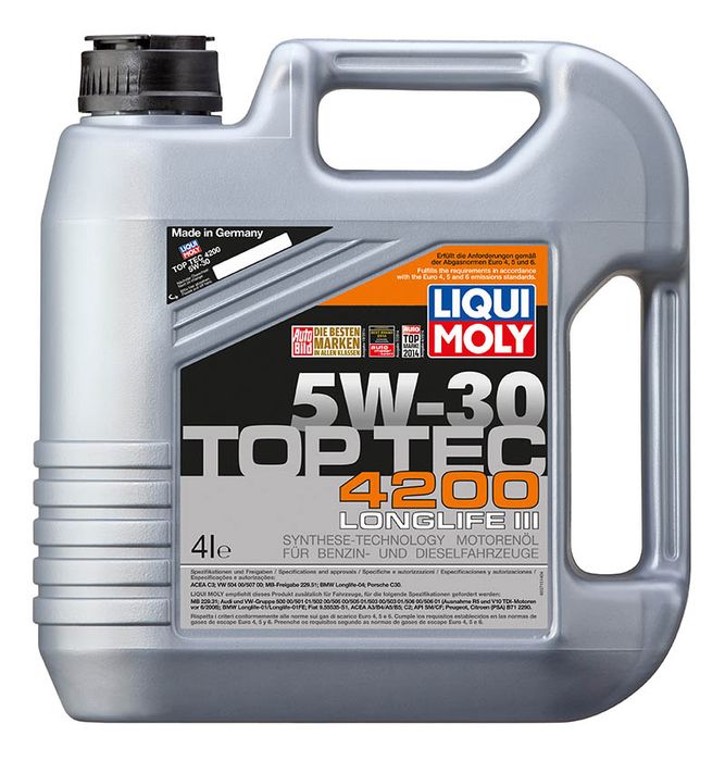Ulei motor Liqui Moly Top Tec 5W30 4200 LongLife III 4 litri