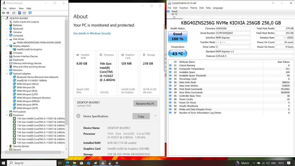 Dell Latitude 5320 FHD IPS i5-1135G7/256GB/8GB