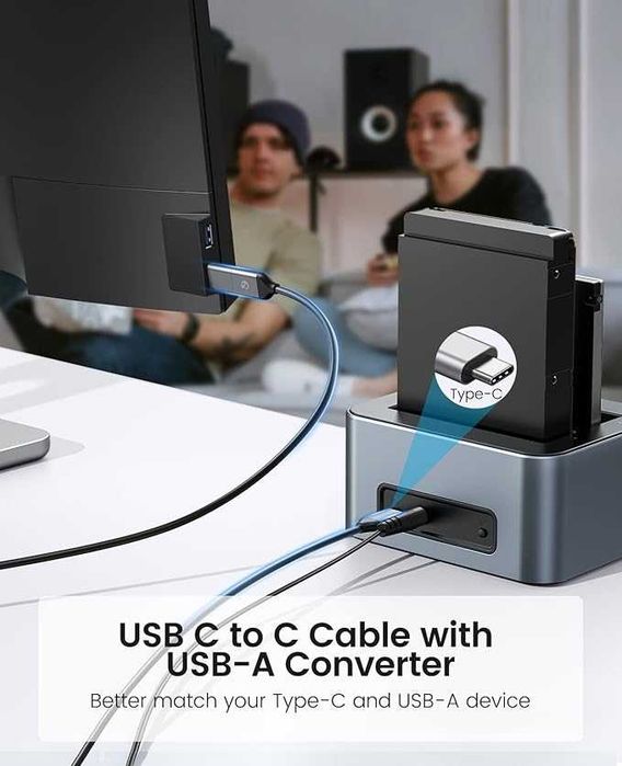 Док-станция ORICO 2-Bay (2.5" / 3.5" SATA HDD/SSD) для жестких дисков