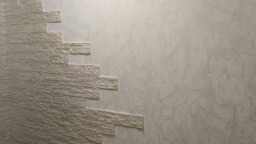 Клею обои. Галтели.