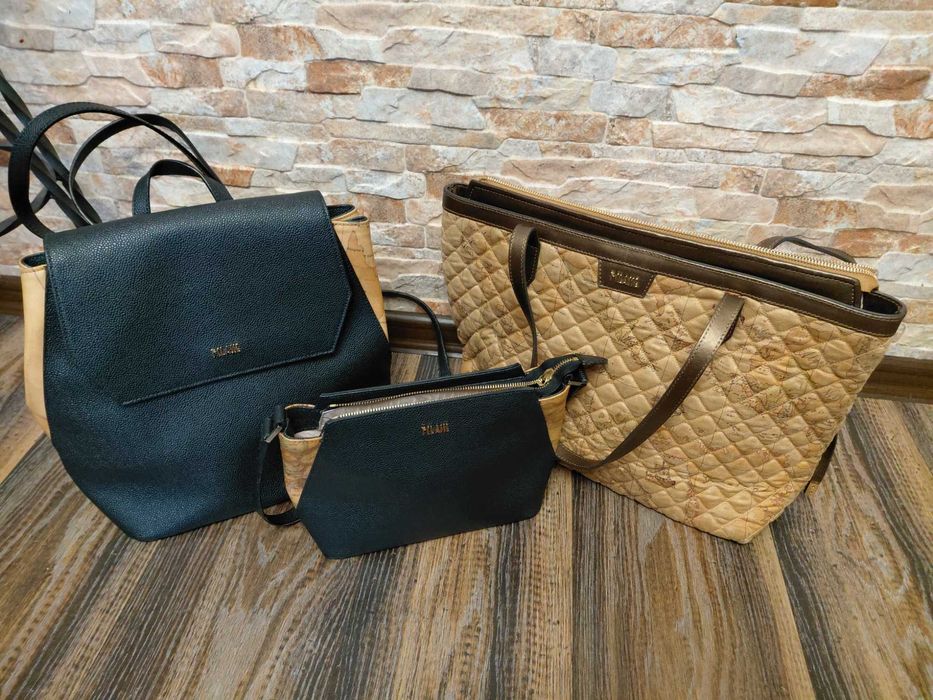 Комплект чанти и раничка от италианската луксозна серия Alviero Martini 1a Classe