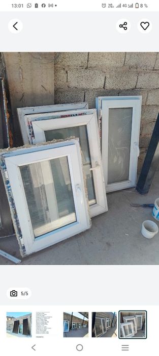 Пластиковые окна, дверь, установка есть