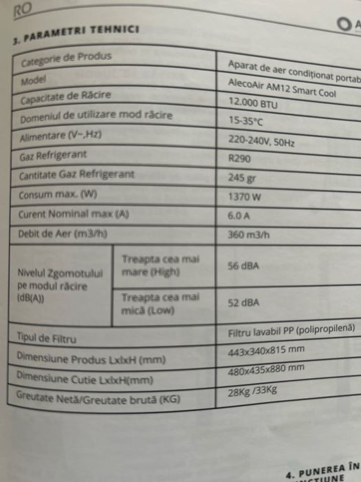 Aparat aer conditionat,portabil