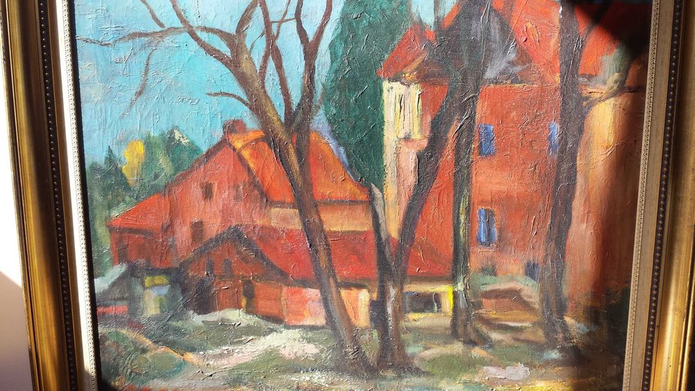 Картина Пейзаж 78 г.( масл. бои) Ст. Митова/ Сертификат